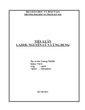 Tiểu luân Lazer- Nguyên lý và ứng dụng