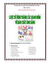 Tiểu luận Lược sử hình thành các quan điểm về bản chất ánh sáng