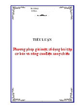 Tiểu luận Phương pháp giải một số dạng bài tập cơ bản và nâng cao điện xoay chiều