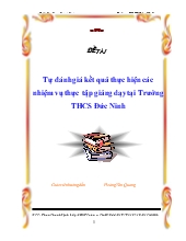 Tự đánh giá kết quả thực hiện các nhiệm vụ thực tập giảng dạy tại Trường THCS Đức Ninh