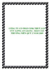 Công ty cổ phần xuất nhập khẩu thuỷ sản Cửu Long An Giang - Thường niên quý 2 năm 2009