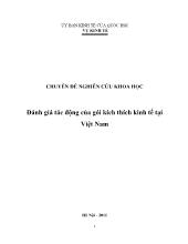 Đánh giá tác động của gói kích thích kinh tế tại Việt Nam