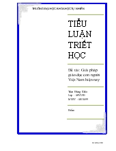 Đề tài Giải pháp giáo dục con người Việt Nam hiện nay