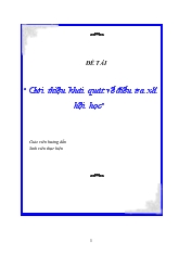 Đề tài Giới thiệu khái quát về điều tra xã hội học