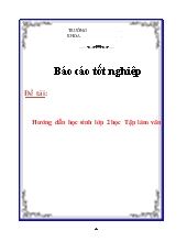 Đề tài Hướng dẫn học sinh lớp 2 học Tập làm văn