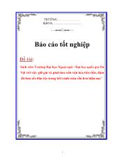 Luận văn Sinh viên Trường Đại học Ngoại ngữ - Đại học quốc gia Hà Nội với việc giữ gìn và phát huy nền văn hóa tiên tiến, đậm đà bản sắc dân tộc trong bối cảnh toàn cầu hóa hiện nay