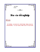 Luận văn Tư tưởng cơ bản của triết học nho giáo sự ảnh hưởng và vận dụng nho giáo ở Việt Nam