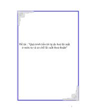Quá trình tiến tới tự do hoá lãi suất ở nước ta và cơ chế lãi suất thoả thuận