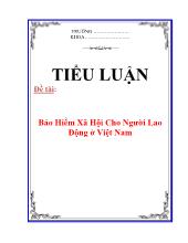 Tiểu luận Bảo hiểm xã hội cho người lao động ở Việt Nam