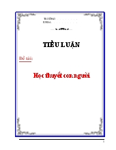 Tiểu luận Học thuyết con người