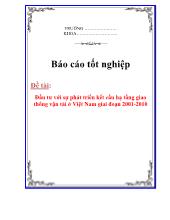 Đầu tư sự phát triển kết cấu hạ tầng giao thông vận tải ở Việt Nam giai đoạn 2001-2010