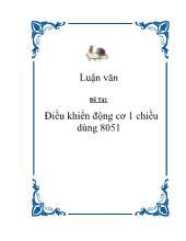 Điều khiển động cơ 1 chiều dùng 8051