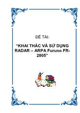 Khai thác và sử dụng Radar - Arpa Furuno FR-2805