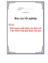 Kim ngạch xuất khẩu của thủy sản Việt Nam trong giai đoạn vừa qua