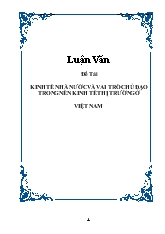 Kinh tế nhà nước và vai trò chủ đạo trong nền kinh tế thị trường ở Việt Nam