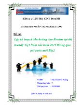 Lập kế hoạch Marketing cho Beeline tại thị trường Việt Nam vào năm 2011 thông qua gói cước mới Big2