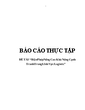 Luận văn Biện pháp nâng cao khả năng cạnh tranh trong lĩnh vực logistic