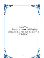 Luận văn Lạm phát và một số biện pháp khắc phục lạm phát trên thế giới và ở Việt Nam