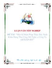 Một số biện pháp thúc đẩy xuất khẩu hàng thủ công mỹ nghệ ở công ty Artexport