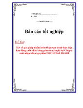 Một số giải pháp nhằm hoàn thiện quy trình thực hiện hợp đồng xuất khẩu hàng gốm sứ mỹ nghệ tại Công ty xuất nhập khẩu tạp phẩm TOCONTAP HANOI