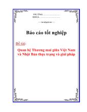 Quan hệ thương mai giữa 2 nước Việt Nam và Nhật Bản