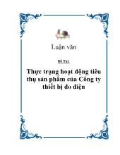Thực trạng hoạt động tiêu thụ sản phẩm của Công ty thiết bị đo điện