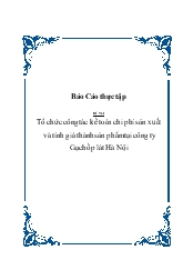 Tổ chức công tác kế toán chi phí sản xuất và tính giá thành sản phẩm tại công ty Gạch ốp lát Hà Nội