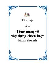 Tổng quan về xây dựng chiến lược kinh doanh