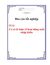 Luận văn Cơ sở lý luận hoạt động xuất nhập khẩu