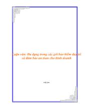 Luận văn Đa dạng trong các gói bảo hiểm duy trì và đảm bảo an tòan cho kinh doanh