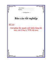 Luận văn Giải pháp đẩy mạnh xuất khẩu hàng dệt may của Công ty xuất nhập khẩu dệt may sang Mỹ