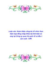 Luận văn Hoàn thiện công tác tổ chức thực hiện hợp đồng nhập khẩu bộ linh kiện xe máy tại Công ty quan hệ quốc tế và đầu t sản xuất - CIRI