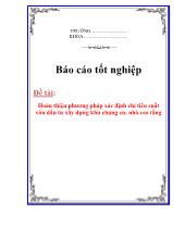 Luận văn Hoàn thiện phương pháp xác định chỉ tiêu suất vốn đầu tư xây dựng khu chung cư, nhà cao tầng (2)
