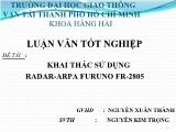 Luận văn Khai thác sử dụng radar - Arpa furuno fr-2805