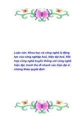 Luận văn Khoa học và công nghệ là động lực của công nghiệp hoá, hiện đại hoá