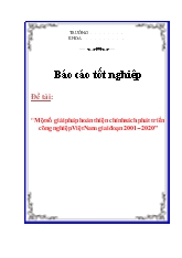 Luận văn Một số giải pháp hoàn thiện chính sách phát triển nền công nghiệp Việt Nam