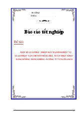 Luận văn Một số giải pháp nhằm đẩy mạnh nghiệp vụ giao nhận vận chuyển hàng hoá xuất nhập khẩu bằng đường hàng không
