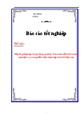 Luận văn Một số giải pháp tăng cường quản lý Nhà nước đối với thương mại dịch vụ trong điều kiện hội nhập kinh tế hiện nay