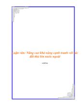 Luận văn Nâng cao khả năng cạnh tranh với các đối thủ lớn nước ngoài