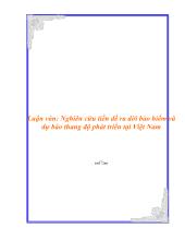 Luận văn Nghiên cứu tiền đề ra đời bảo hiểm và dự báo thang độ phát triển tại Việt Nam