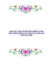 Luận văn Thực tế triển khai nghiệp vụ bảo hiểm thiết bị điện tử của Công ty cổ phần bảo hiểm bưu điện