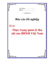 Luận văn Thực trạng quản lý thu chi Bảo hiểm xã hội Việt Nam