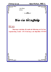 Luận văn Thực trạng và giải pháp đẩy mạnh xuất khẩu nông sản tại Việt Nam sang thị trường các nước ASEAN của công ty xuất nhập khẩu INTIMEX