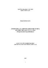 Ảnh hưởng của phương pháp thuần hóa lên điều hòa ion của cá tra (pangasianodon hypophthalmus)