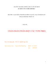 Chẩn đoán phân biệt các Type Prrs