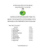 Đánh giá hiện trạng khai thác và quản lý tài nguyên lưu vực sông tiền đoạn qua cồn Thới Sơn tỉnh Tiền Giang