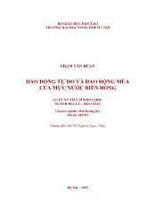 Dao động tự do và dao động mùa của mực nước biển Đông