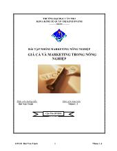 Giá cả và marketing trong nông nghiệp