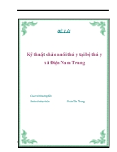 Kỹ thuật chăn nuôi thú y tại bộ thú y xã Điện Nam Trung