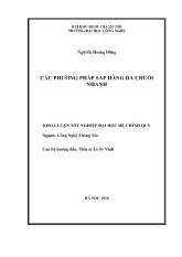 Luận văn Các phương pháp sắp hàng đa chuỗi nhanh